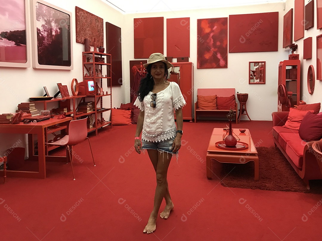 Visitante do Museu Inhotim