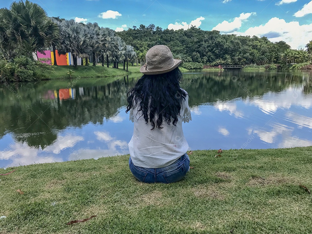 Visitante do Museu Inhotim