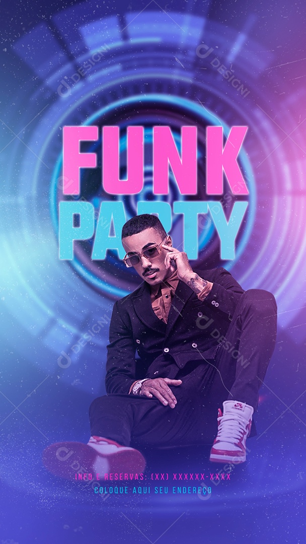 Story Funk Party Social Media PSD Editável