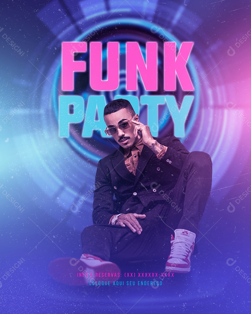 Funk Party Social Media PSD Editável