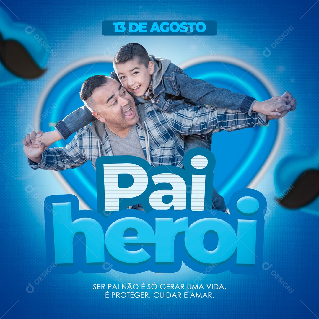 Pai Heroi Social Media PSD Editável