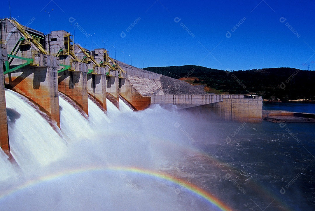 Vista de uma hidrelétrica