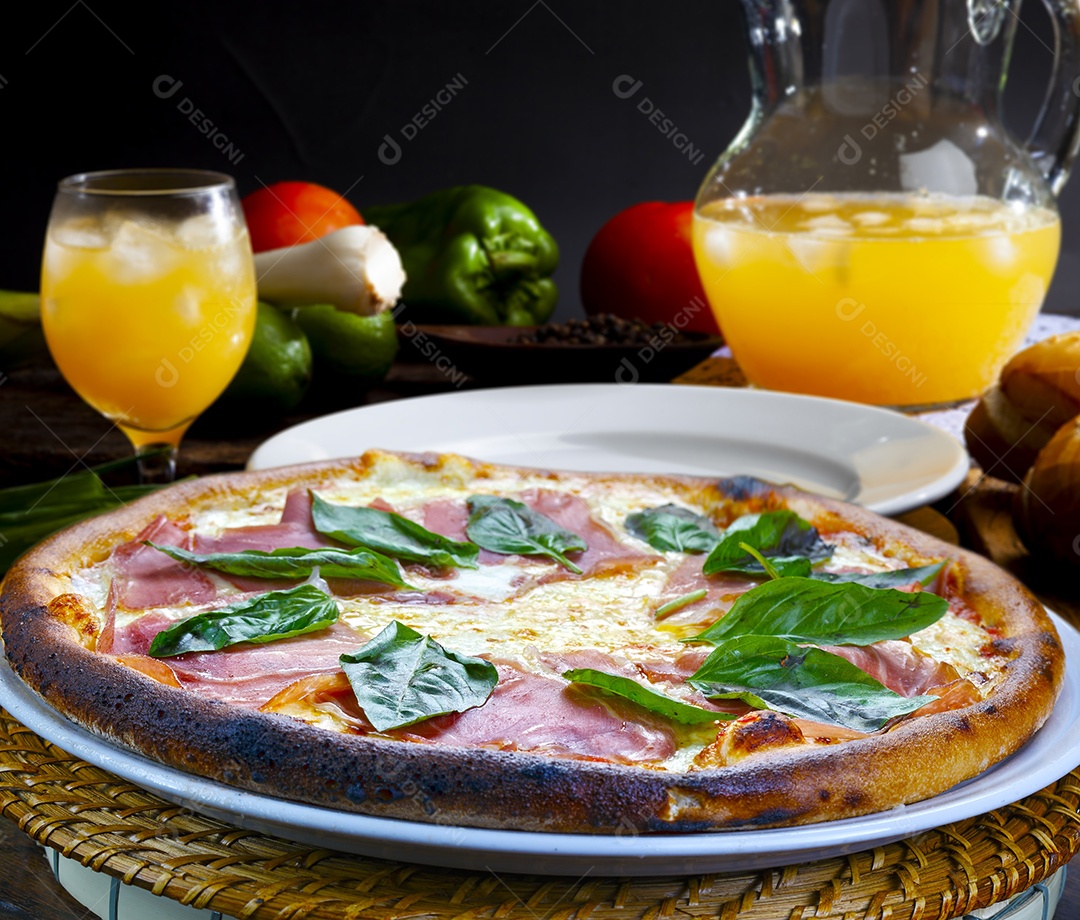 Deliciosa pizza assada