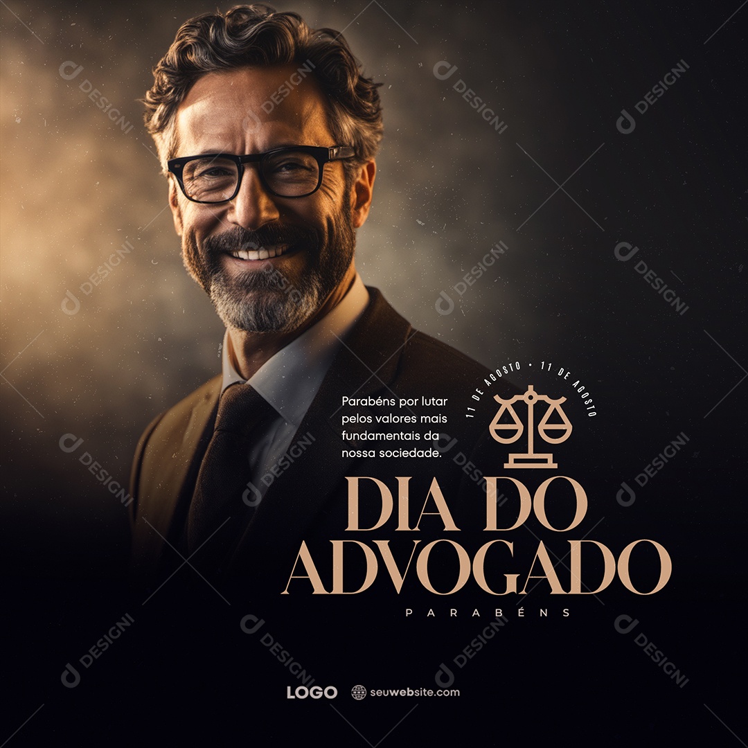 Dia Do Advogado Social Media PSD Editável