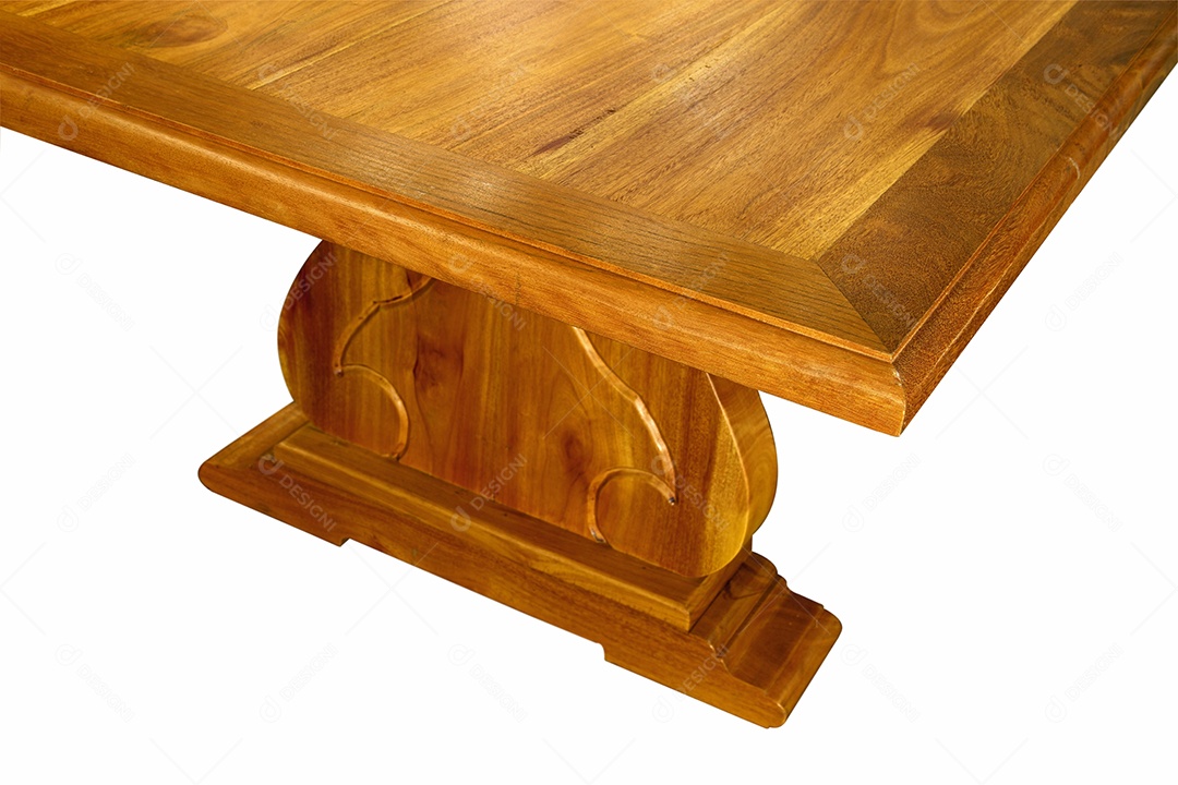 Mesa de madeira mogno