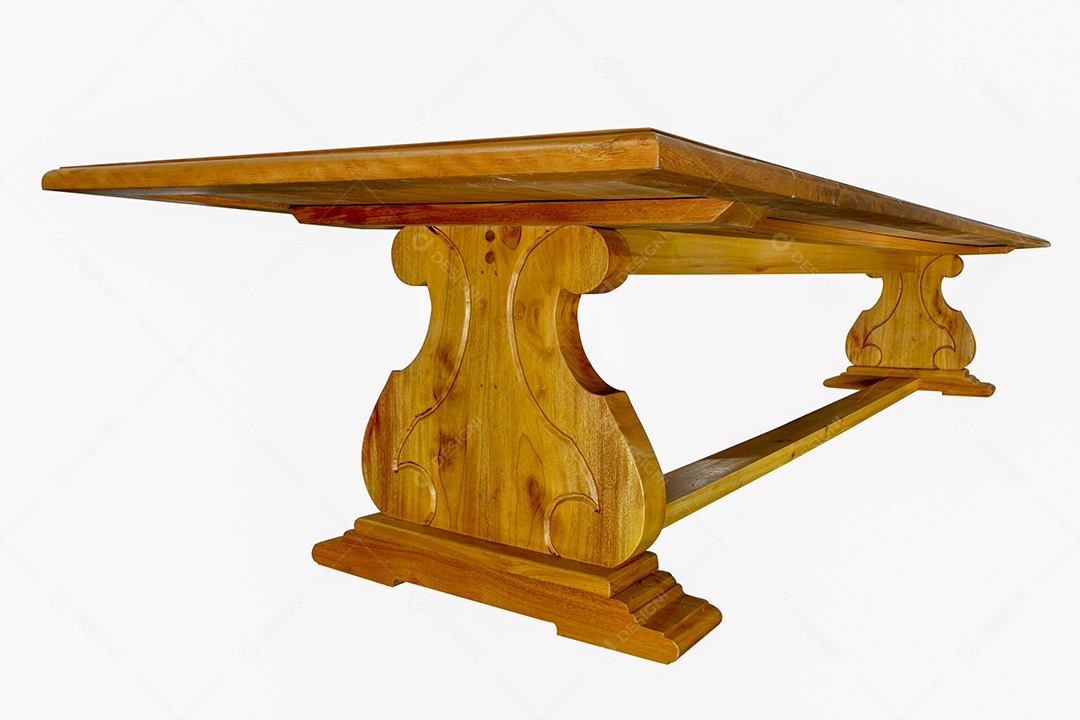 Mesa de madeira mogno