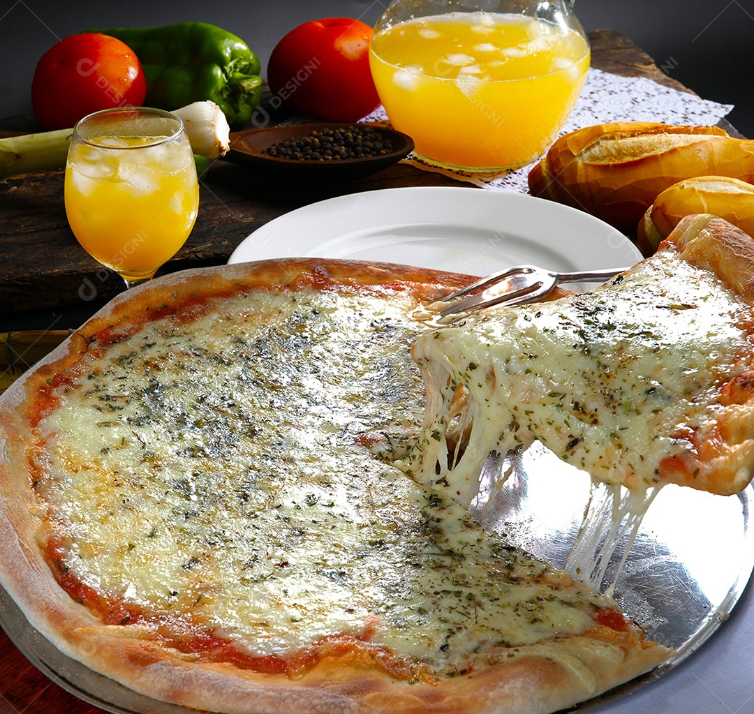 Pizza de queijo deliciosa