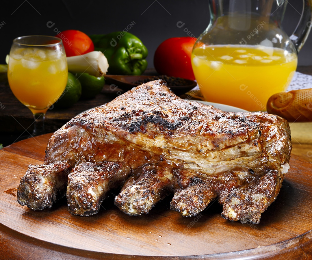 Costelinha de porco assada