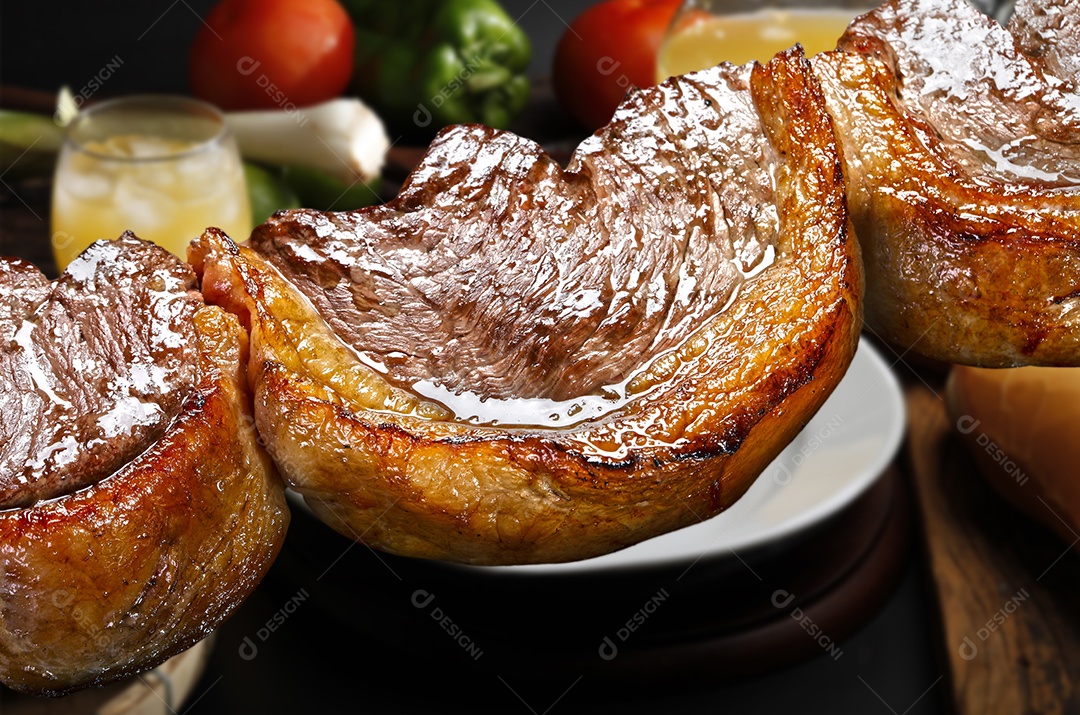 Picanha assada suculenta