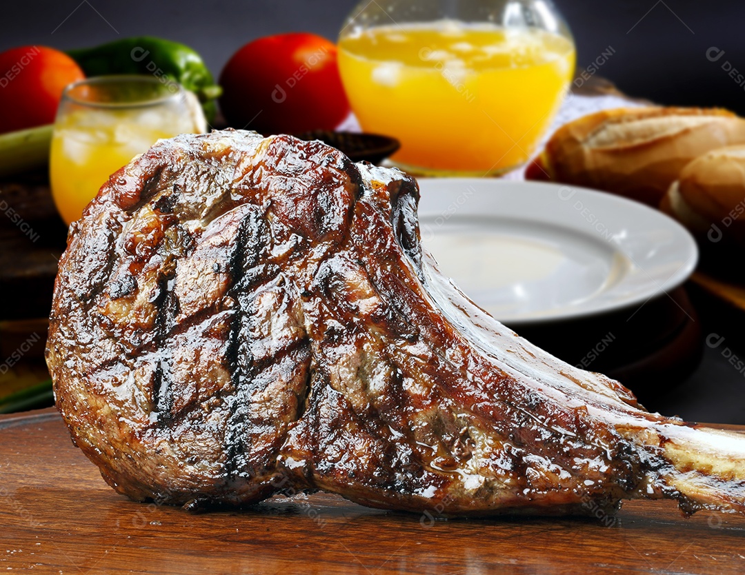 Costela t bone ao molho barbecue