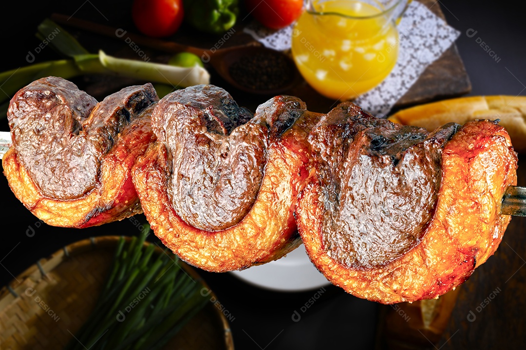 Espeto de picanha assado