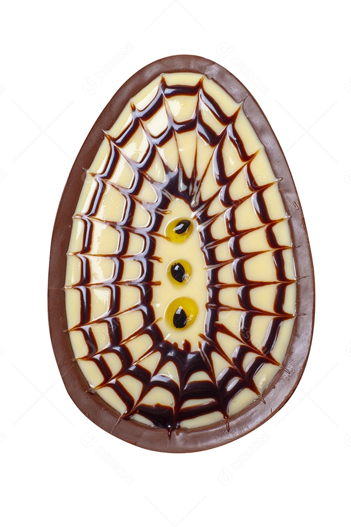 Ovo de Páscoa comendo com colher