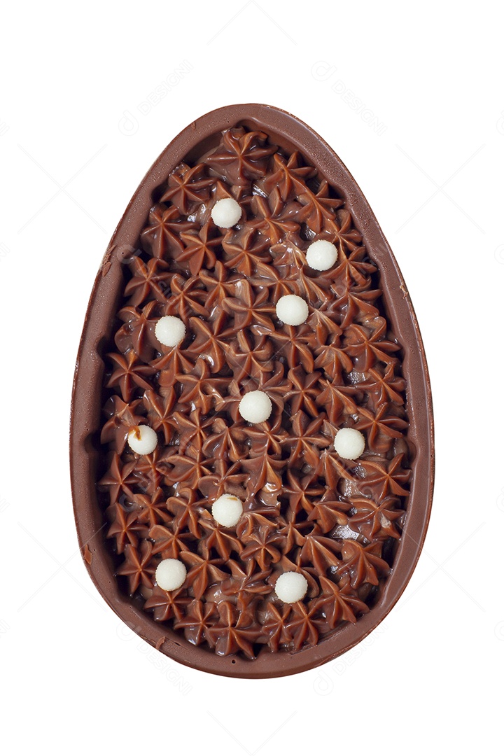 Ovo de Páscoa comendo com colher