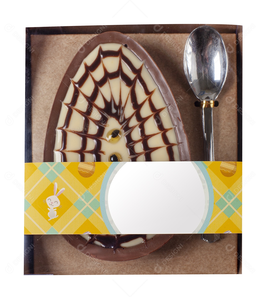 Ovo de Páscoa comendo com colher