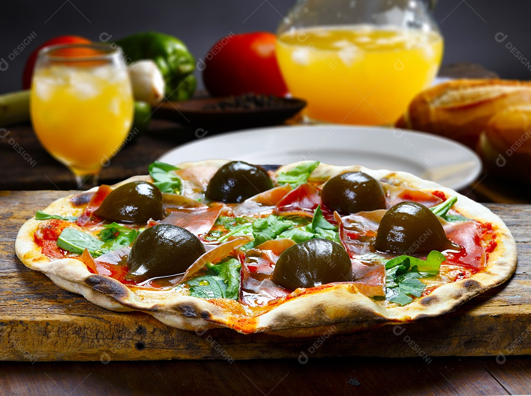 Pizza com fruta vigo