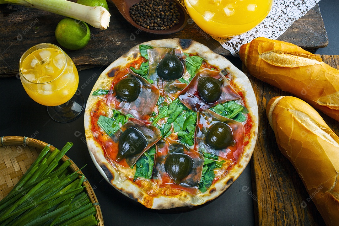 Pizza com fruta vigo