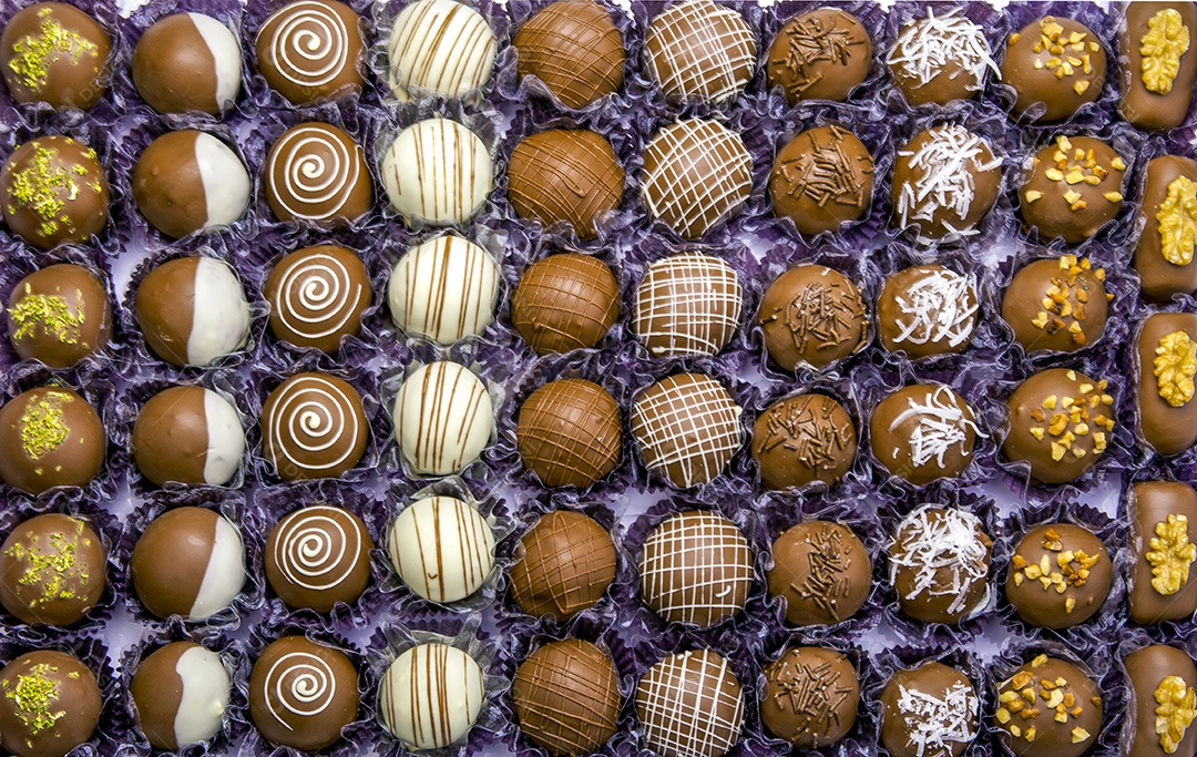 Doce de chocolate com trufa