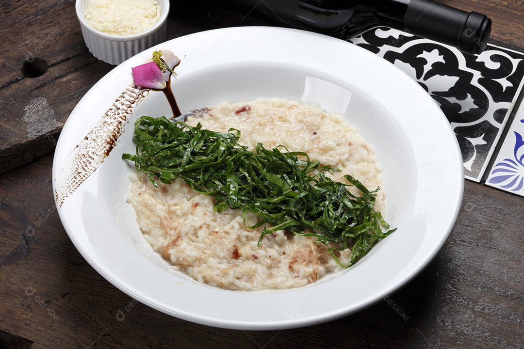 Risotto com couve