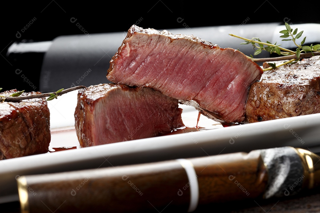 Cortes de carne assado