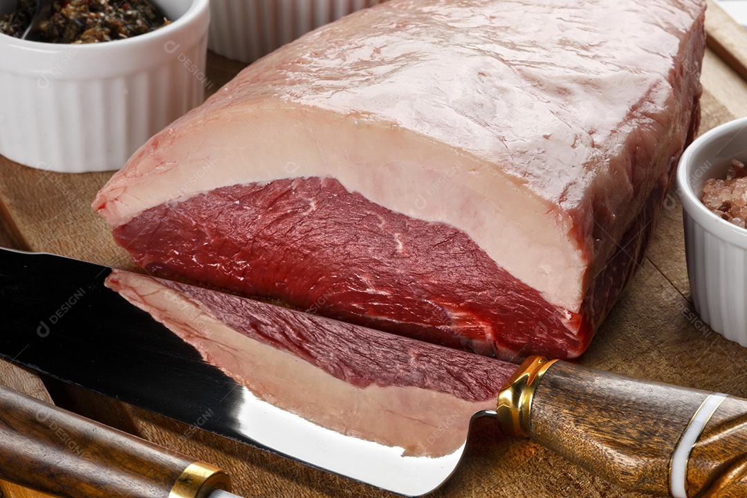 Peça de carne com gordura