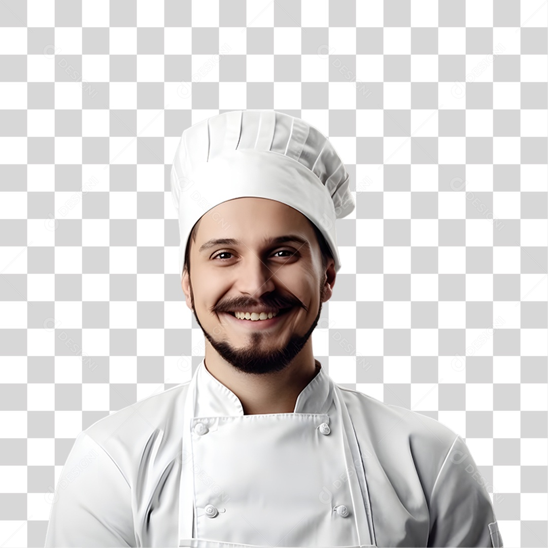 Padeiro Sorrindo com Uniforme PNG Transparente