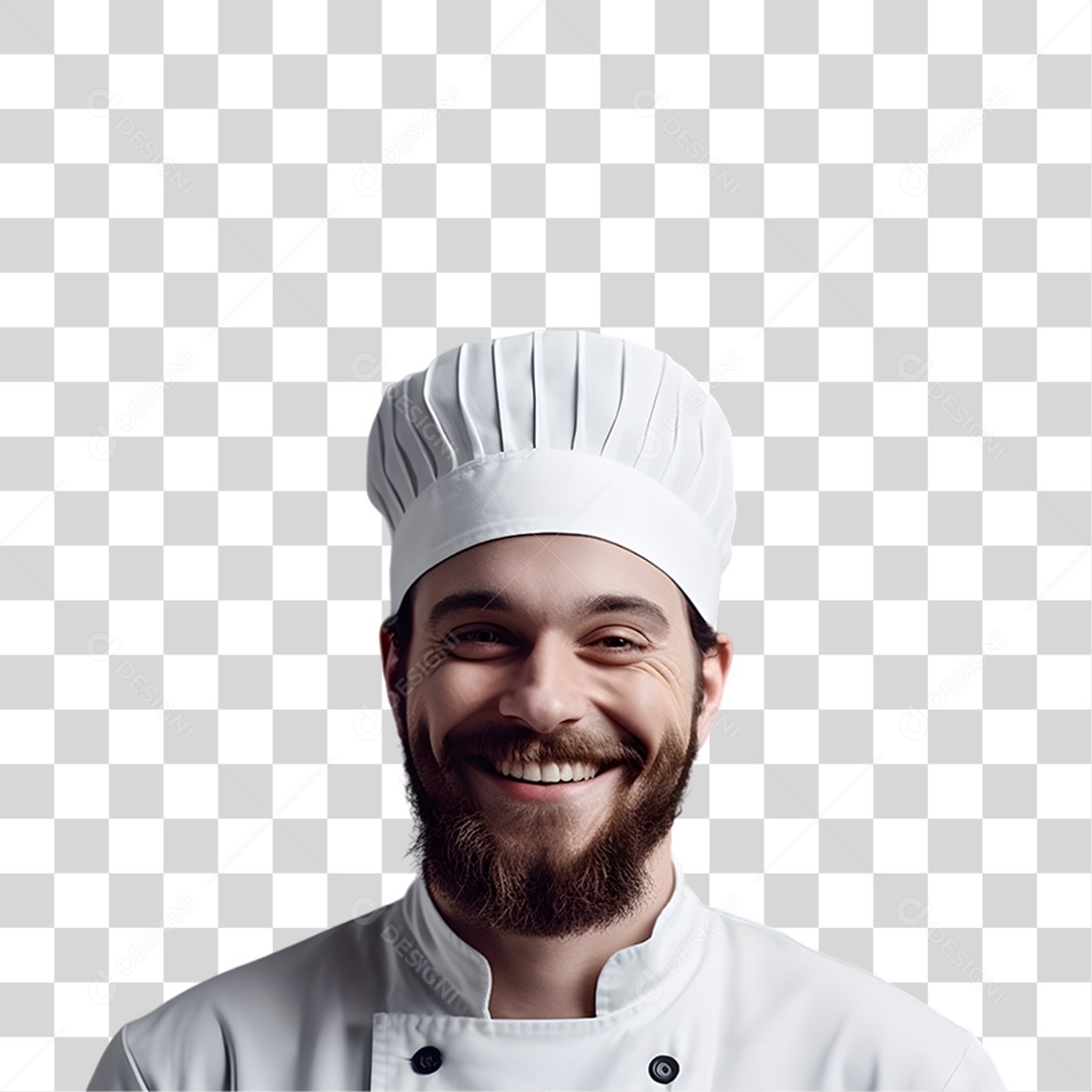 Padeiro Sorrindo com Uniforme PNG Transparente