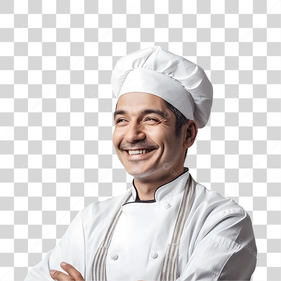 Padeiro Sorrindo com Uniforme PNG Transparente