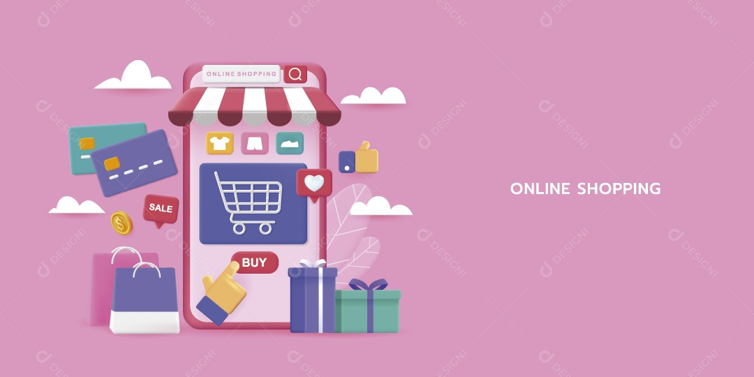 Loja Online Vetor EPS