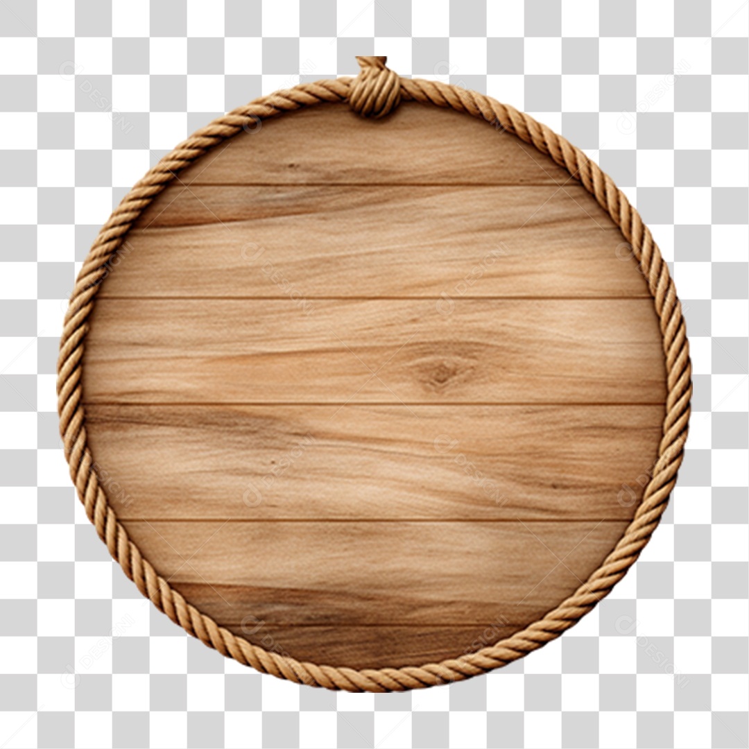 Elemento 3D Placa de Madeira Para Composição PNG Transparente