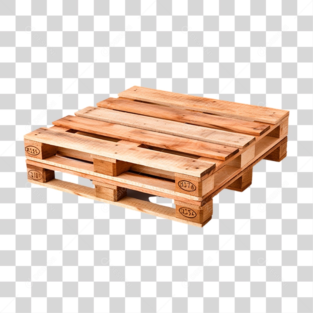 Elemento 3D Paletes de Madeira Para Composição PNG Transparente