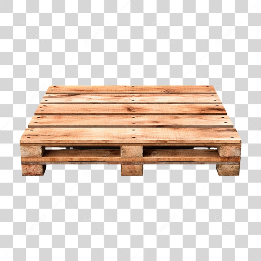 3D Wooden Pallets Element For Transparent PNG Composition