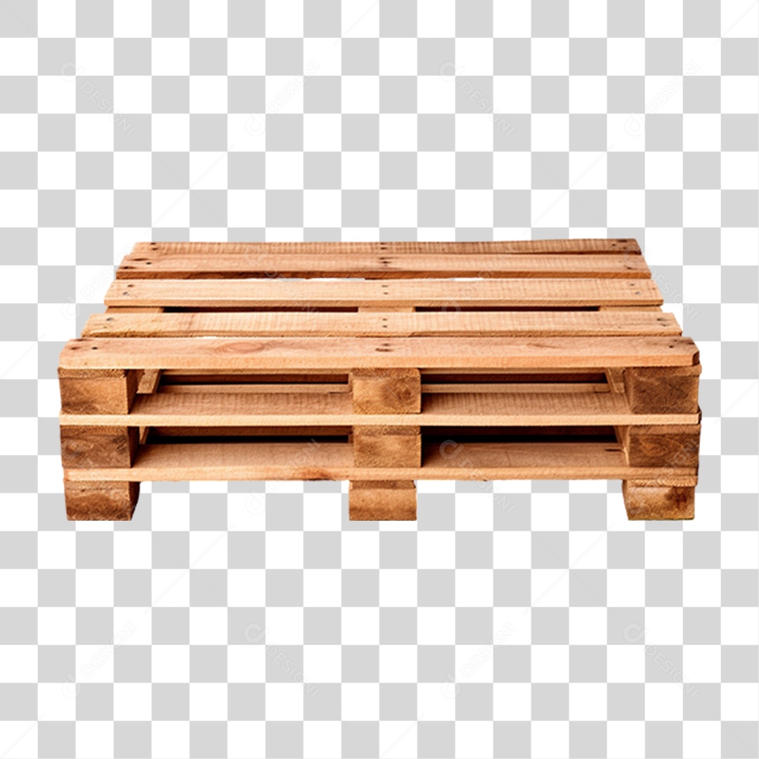 Elemento 3D Palete de Madeira Para Composição PNG Transparente