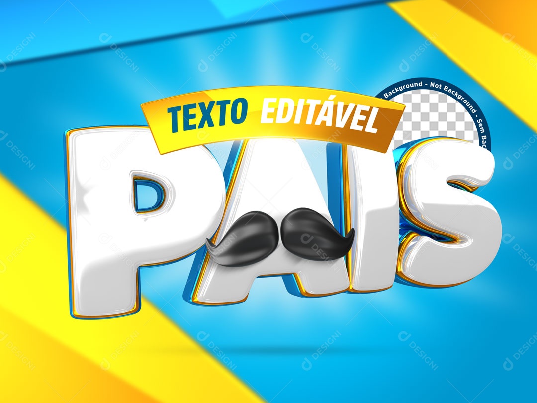 Texto 3D Pais Para Composição PSD
