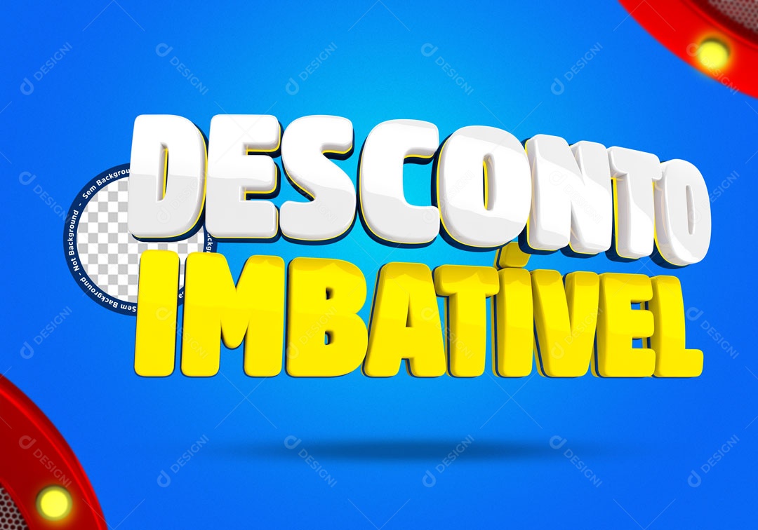 Texto 3D Desconto Imbatível Para Composição PSD