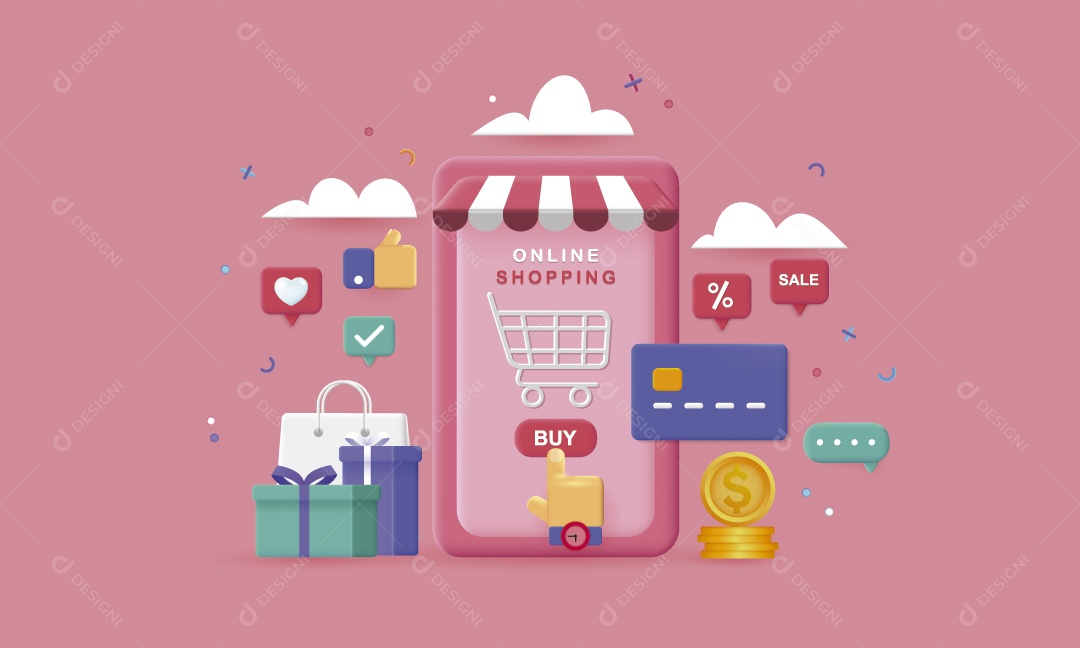 Lojas Online Vetor EPS