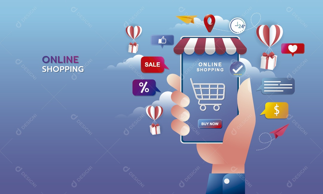 Lojas Online Vetor EPS