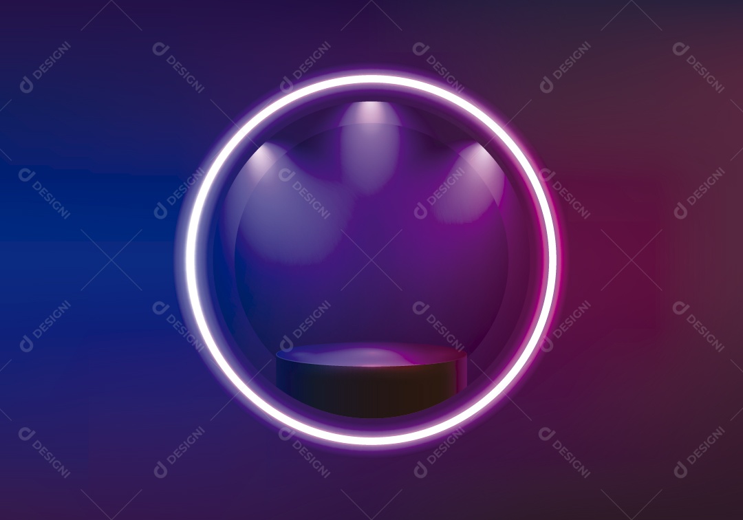 Podium Roxo e Azul Vetor EPS