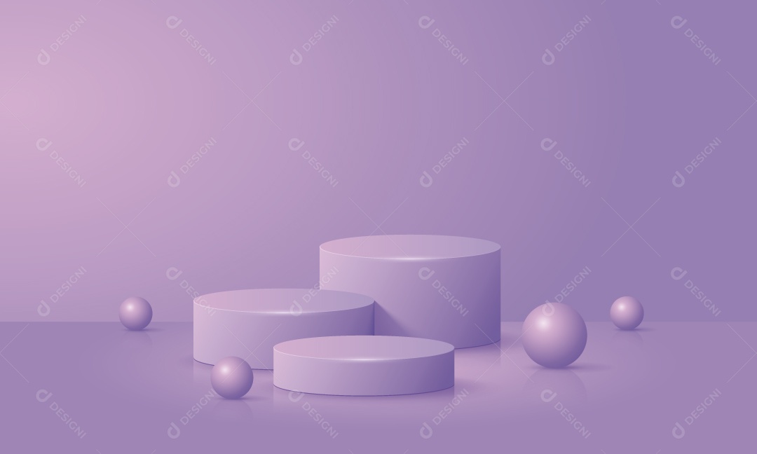 Podium Roxo Vetor EPS