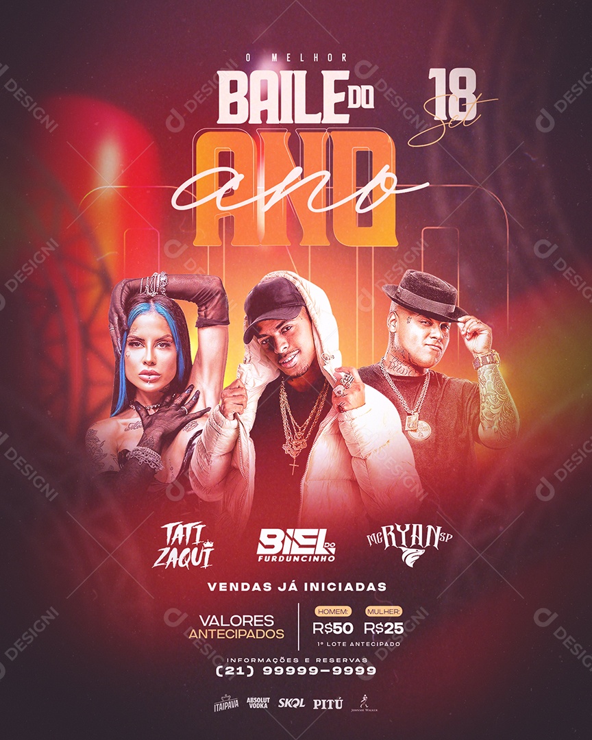 Feed O Melhor Baile Do Ano Social Media PSD Editável