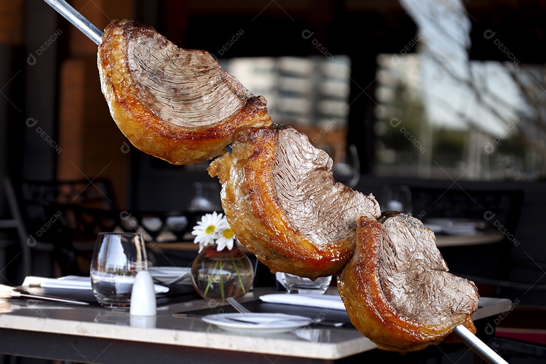 Espeto de picanha assado