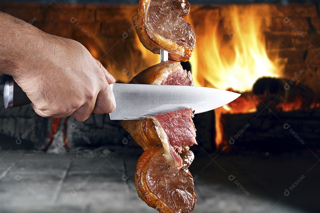 Espeto de picanha assado