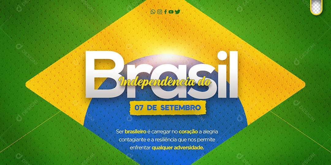 Social Media Banner Independência Do Brasil 07 De Setembro PSD Editável