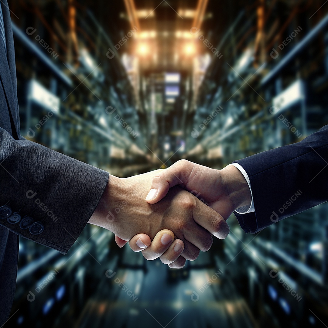 Dois verdadeiros homens de negócios apertam as mãos fechando négocios