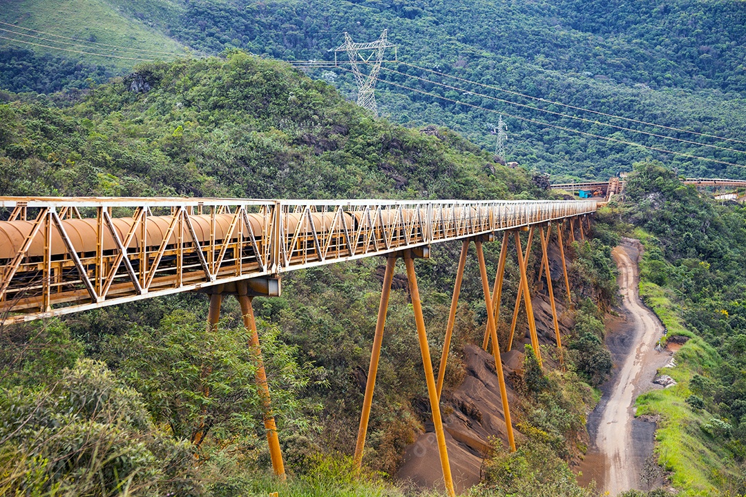 Correia transportadora de minério