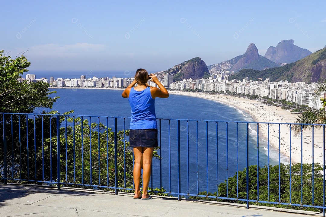 Vista da praia de copacabana