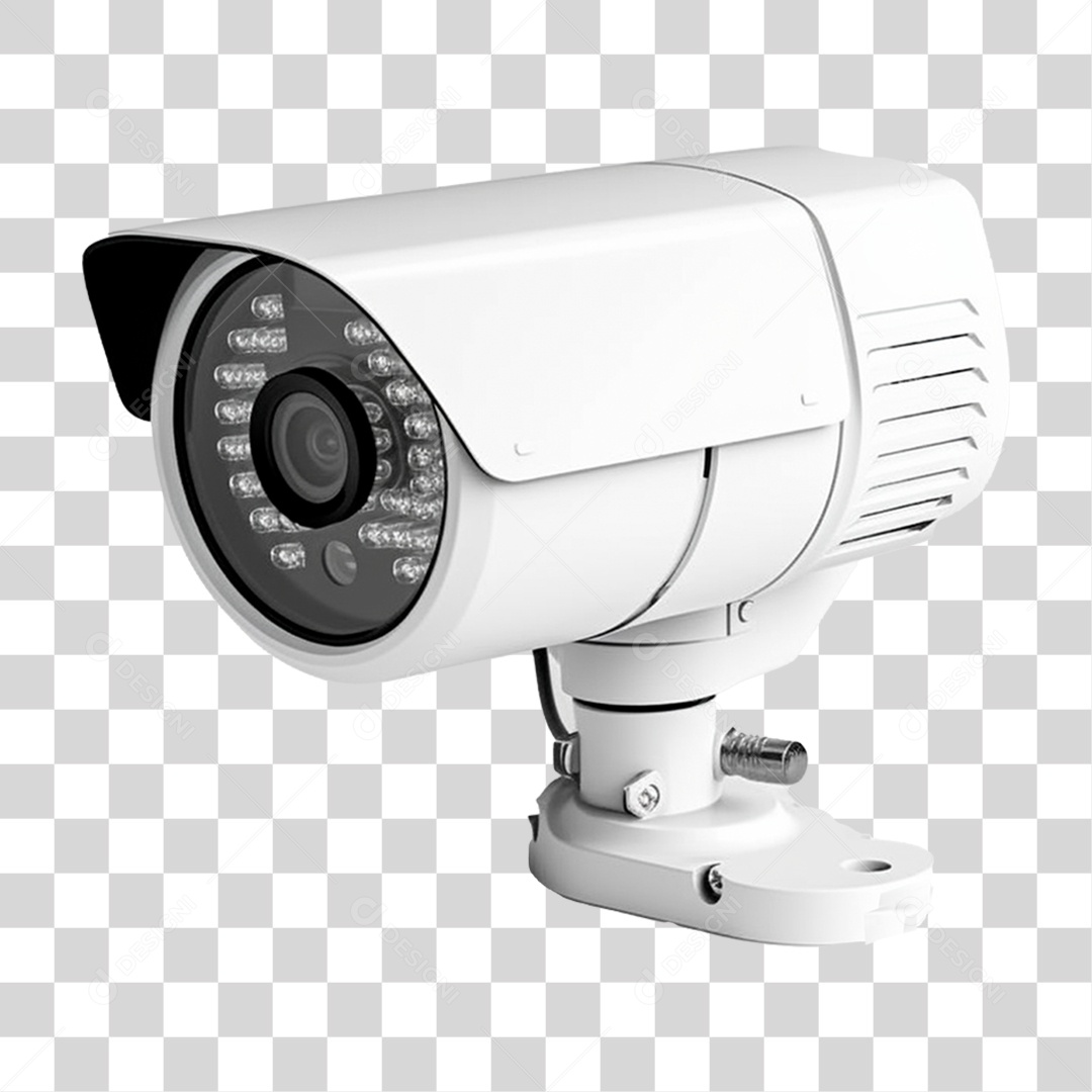 Câmera de Segurança Branca PNG Transparente