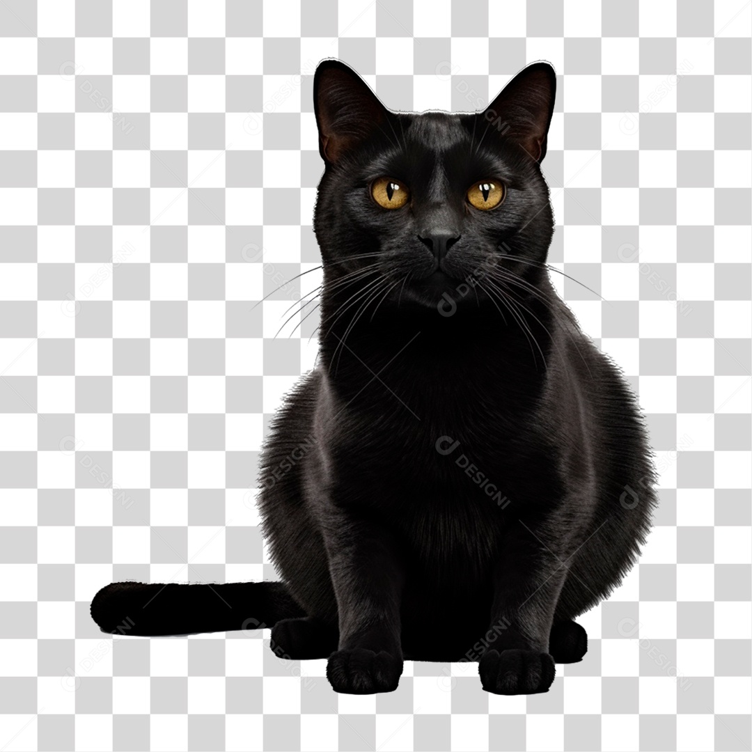 Gato Preto Animal de Estimação PNG Transparente