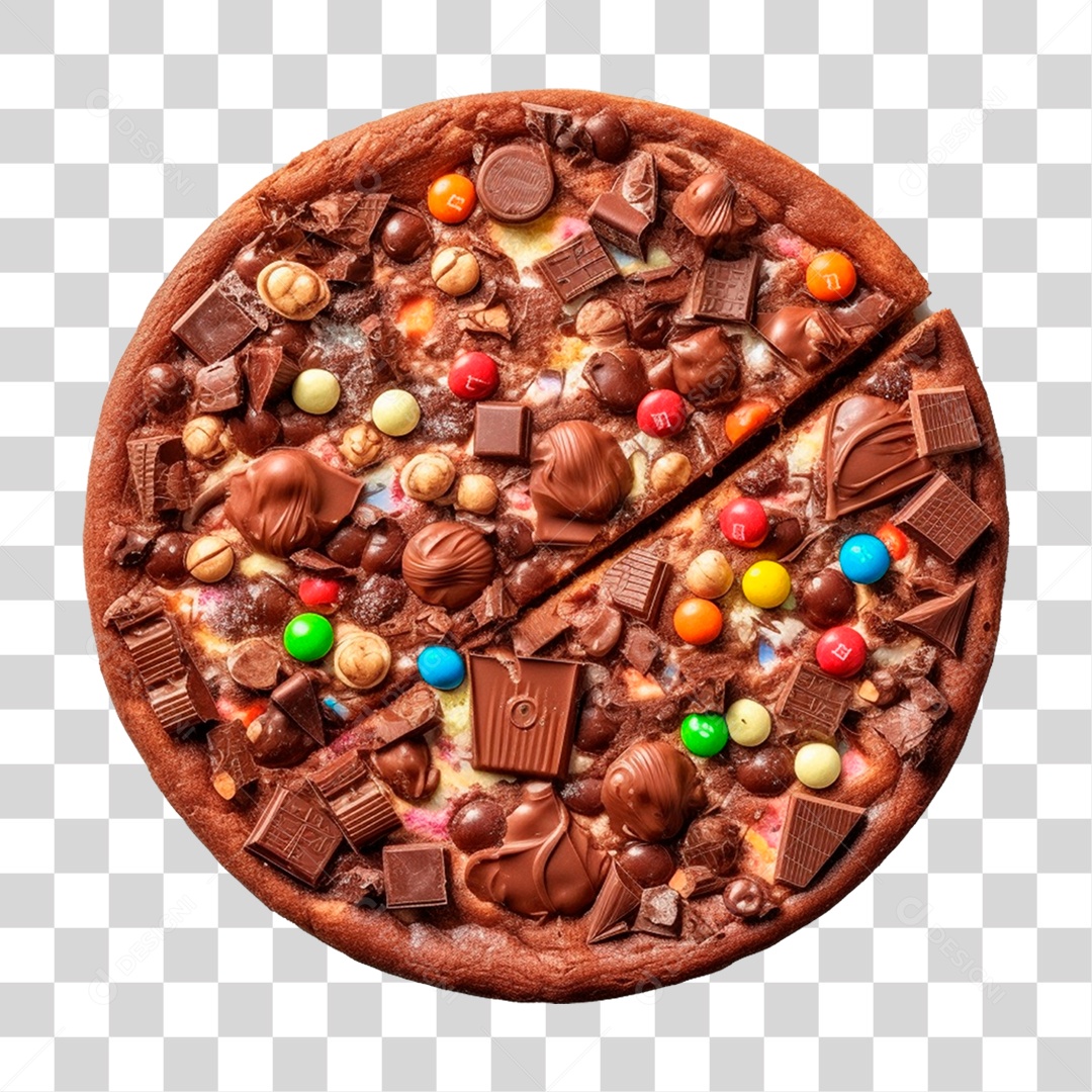 Pizza de Chocolate PNG Transparente