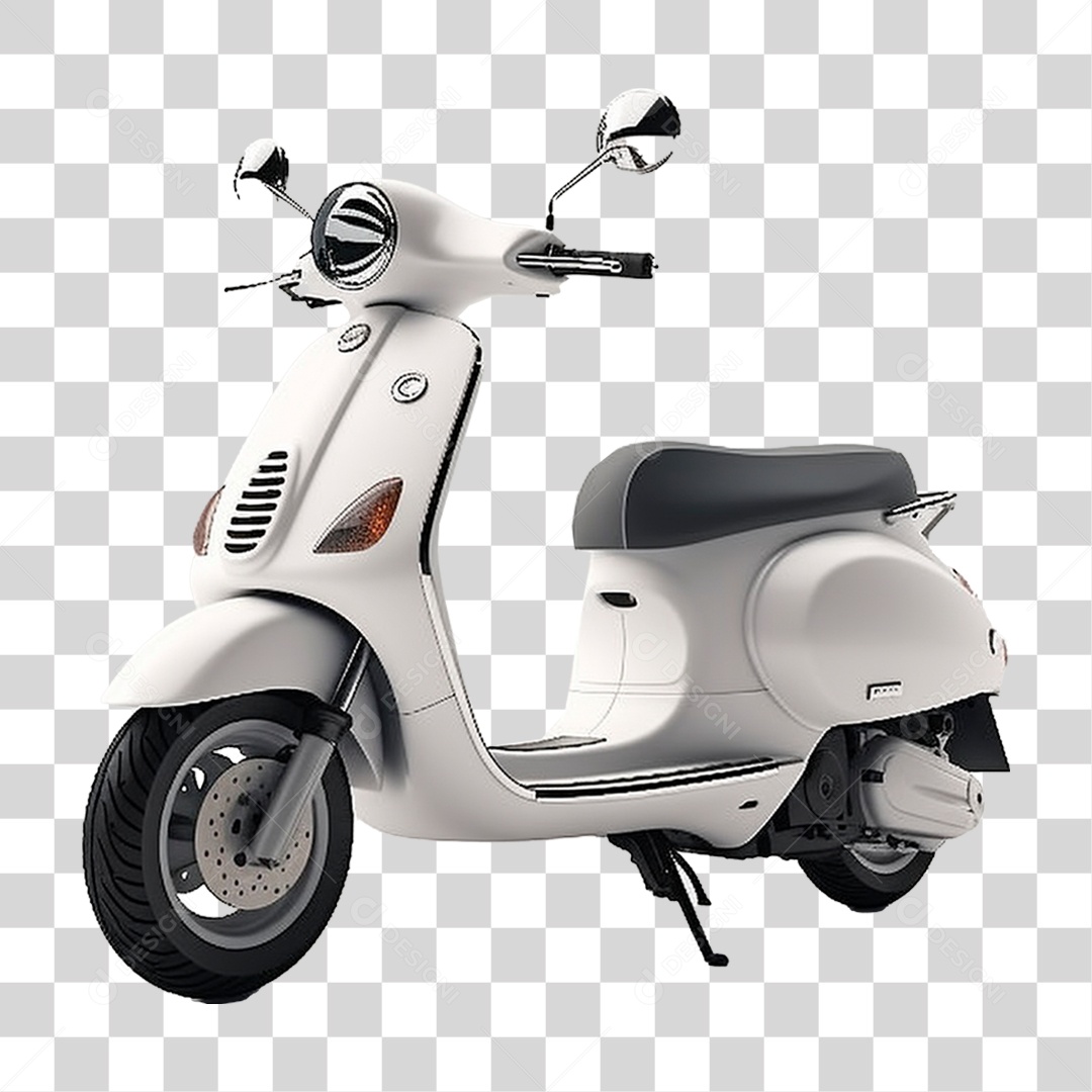 Moto Antiga Scooter PNG Transparente