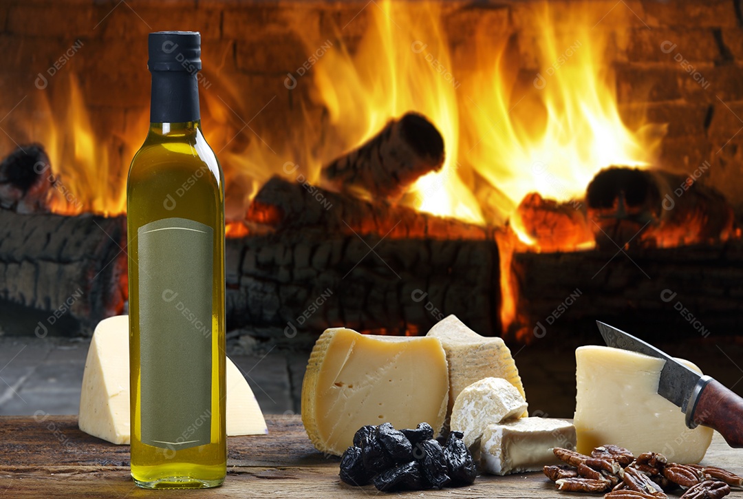 Azeite e queijos diversos